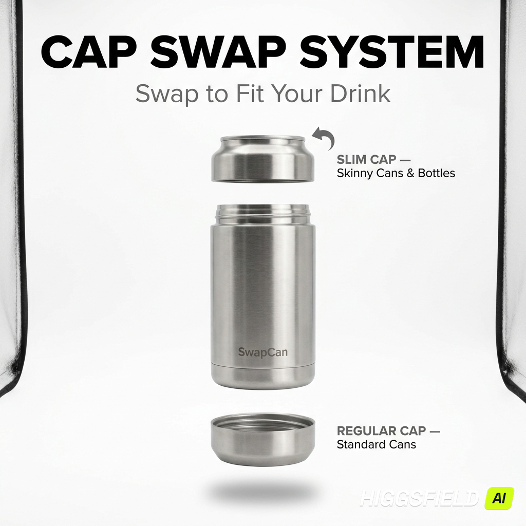 SwapCan™ 3 in 1 Insulated Can Cooler