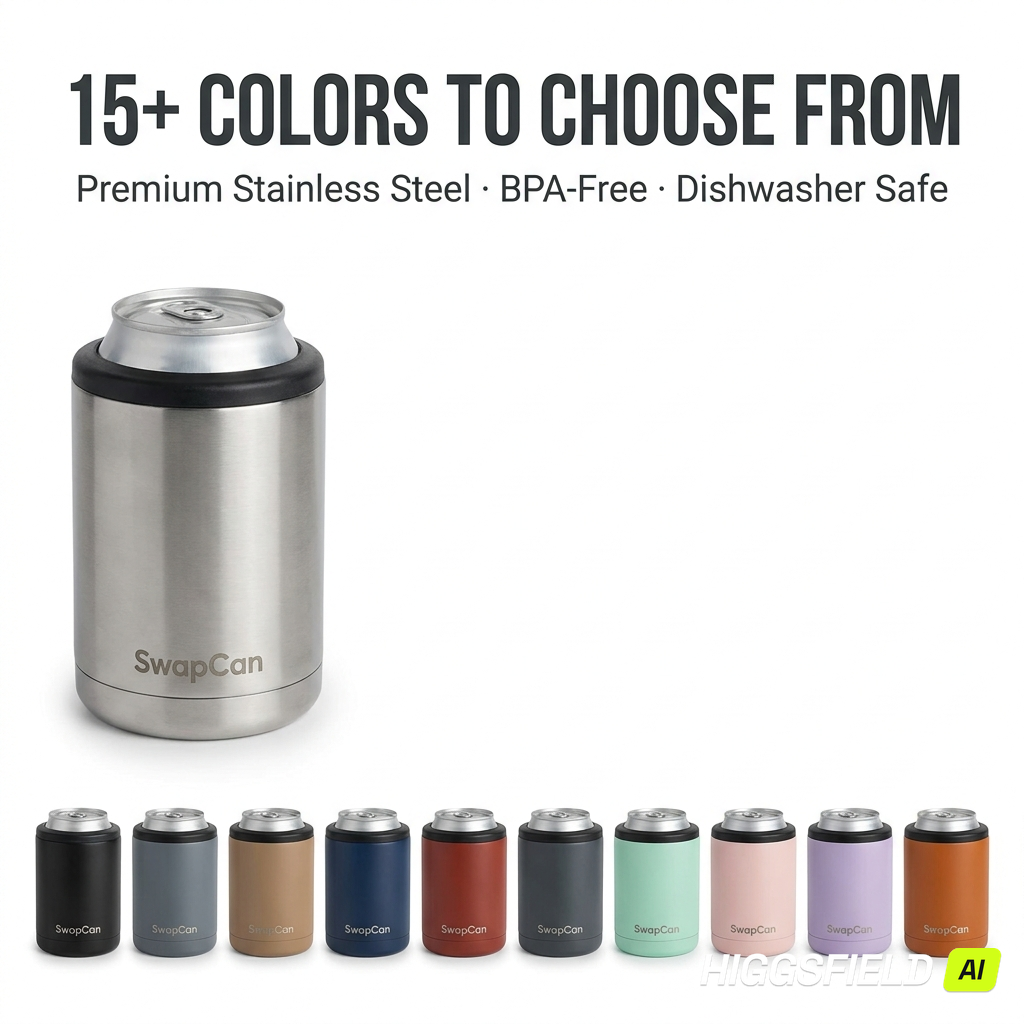 SwapCan™ 3 in 1 Insulated Can Cooler